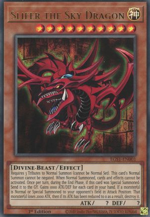 Slifer the Sky Dragon (EGS1-EN001) - Egyptian God Deck: Slifer the Sky Dragon Unlimited Egyptian God Deck: Slifer the Sky Dragon Yugioh Single  Squirtle Squad Card Shop.