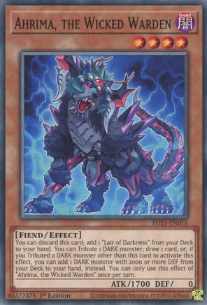 Ahrima, the Wicked Warden (EGS1-EN016) - Egyptian God Deck: Slifer the Sky Dragon 1st Edition Egyptian God Deck: Slifer the Sky Dragon Yugioh Single  Squirtle Squad Card Shop.
