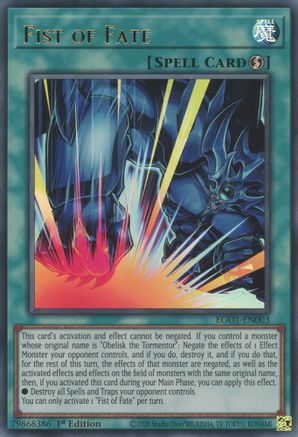 Fist of Fate (EGO1-EN003) - Egyptian God Deck: Obelisk the Tormentor Unlimited Egyptian God Deck: Obelisk the Tormentor Yugioh Single  Squirtle Squad Card Shop.