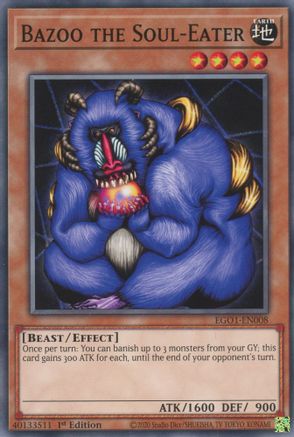 Bazoo the Soul-Eater (EGO1-EN008) - Egyptian God Deck: Obelisk the Tormentor 1st Edition Egyptian God Deck: Obelisk the Tormentor Yugioh Single  Squirtle Squad Card Shop.