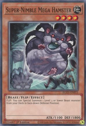 Super-Nimble Mega Hamster (EGO1-EN011) - Egyptian God Deck: Obelisk the Tormentor 1st Edition Egyptian God Deck: Obelisk the Tormentor Yugioh Single  Squirtle Squad Card Shop.