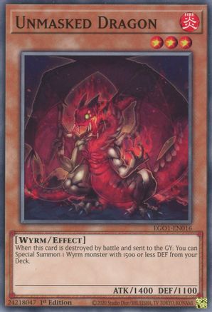 Unmasked Dragon (EGO1-EN016) - Egyptian God Deck: Obelisk the Tormentor Unlimited Egyptian God Deck: Obelisk the Tormentor Yugioh Single  Squirtle Squad Card Shop.