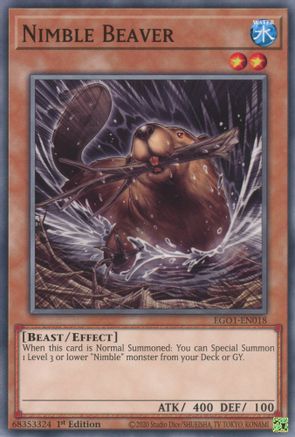 Nimble Beaver (EGO1-EN018) - Egyptian God Deck: Obelisk the Tormentor Unlimited Egyptian God Deck: Obelisk the Tormentor Yugioh Single  Squirtle Squad Card Shop.