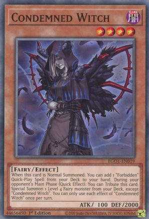 Condemned Witch (EGO1-EN019) - Egyptian God Deck: Obelisk the Tormentor Unlimited Egyptian God Deck: Obelisk the Tormentor Yugioh Single  Squirtle Squad Card Shop.