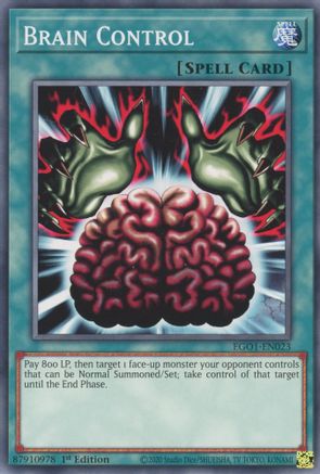 Brain Control (EGO1-EN023) - Egyptian God Deck: Obelisk the Tormentor 1st Edition Egyptian God Deck: Obelisk the Tormentor Yugioh Single  Squirtle Squad Card Shop.