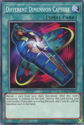 Different Dimension Capsule (EGO1-EN025) - Egyptian God Deck: Obelisk the Tormentor 1st Edition Egyptian God Deck: Obelisk the Tormentor Yugioh Single  Squirtle Squad Card Shop.