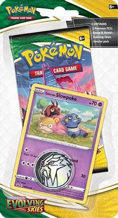 Evolving Skies Single Pack Blister [Galarian Slowpoke] SWSH07: Evolving Skies Pokemon Sealed  Squirtle Squad Card Shop.
