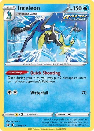 Inteleon - 043/198/198  Deck Exclusives - Rare Deck Exclusives Pokemon Single  Squirtle Squad Card Shop.