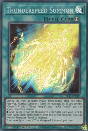 Thunderspeed Summon (KICO-EN006) - King's Court 1st Edition King's Court Yugioh Single  Squirtle Squad Card Shop.