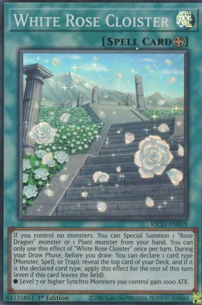 White Rose Cloister (KICO-EN019) - King's Court 1st Edition King's Court Yugioh Single  Squirtle Squad Card Shop.