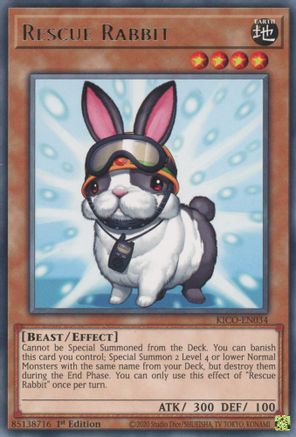 Rescue Rabbit (KICO-EN034) - King's Court 1st Edition King's Court Yugioh Single  Squirtle Squad Card Shop.