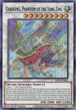Chaofeng, Phantom of the Yang Zing (KICO-EN041) - King's Court 1st Edition King's Court Yugioh Single  Squirtle Squad Card Shop.
