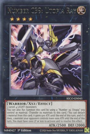 Number C39: Utopia Ray (KICO-EN045) - King's Court 1st Edition King's Court Yugioh Single  Squirtle Squad Card Shop.