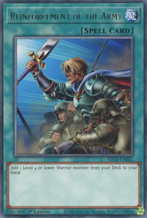 Reinforcement of the Army (KICO-EN051) - King's Court 1st Edition King's Court Yugioh Single  Squirtle Squad Card Shop.