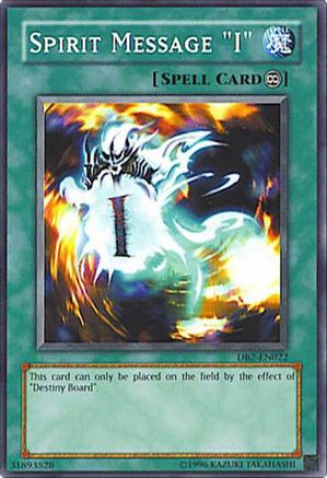 Spirit Message "I" (DB2-EN022) - Dark Beginning 2 Unlimited Dark Beginning 2 Yugioh Single  Squirtle Squad Card Shop.