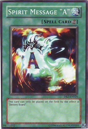 Spirit Message "A" (DB2-EN024) - Dark Beginning 2 Unlimited Dark Beginning 2 Yugioh Single  Squirtle Squad Card Shop.