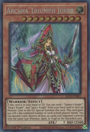 Arcana Triumph Joker (CR) (KICO-EN001) - King's Court 1st Edition King's Court Yugioh Single  Squirtle Squad Card Shop.