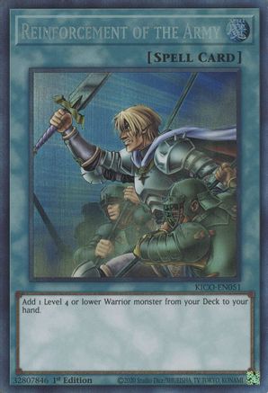 Reinforcement of the Army (CR) (KICO-EN051) - King's Court 1st Edition King's Court Yugioh Single  Squirtle Squad Card Shop.
