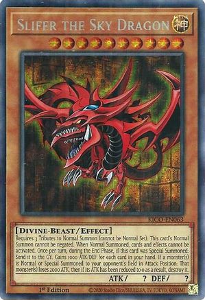 Slifer the Sky Dragon (Secret Pharaoh's Rare) (KICO-EN063) - King's Court 1st Edition King's Court Yugioh Single  Squirtle Squad Card Shop.
