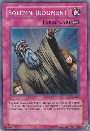 Solemn Judgment (DB2-EN073) - Dark Beginning 2 Unlimited Dark Beginning 2 Yugioh Single  Squirtle Squad Card Shop.