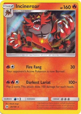Incineroar (Water Web Holo) 026/149  - Holofoil Miscellaneous Cards & Products - Holo Rare Miscellaneous Cards & Products Pokemon Single  Squirtle Squad Card Shop.