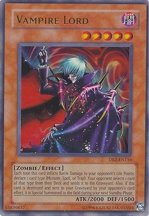 Vampire Lord (DB2-EN116) - Dark Beginning 2 Unlimited Dark Beginning 2 Yugioh Single  Squirtle Squad Card Shop.
