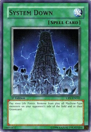 System Down (CRV-EN041) - Cybernetic Revolution 1st Edition Cybernetic Revolution Yugioh Single  Squirtle Squad Card Shop.