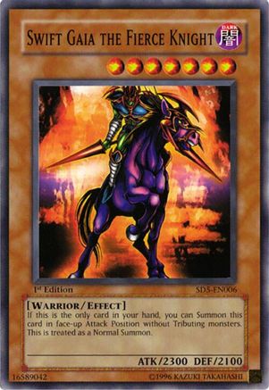 Swift Gaia the Fierce Knight (SD5-EN006) - Structure Deck: Warrior's Triumph 1st Edition Structure Deck: Warrior's Triumph Yugioh Single  Squirtle Squad Card Shop.