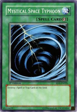 Mystical Space Typhoon (SD5-EN020) - Structure Deck: Warrior's Triumph 1st Edition Structure Deck: Warrior's Triumph Yugioh Single  Squirtle Squad Card Shop.