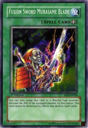 Fusion Sword Murasame Blade (SD5-EN026) - Structure Deck: Warrior's Triumph 1st Edition Structure Deck: Warrior's Triumph Yugioh Single  Squirtle Squad Card Shop.