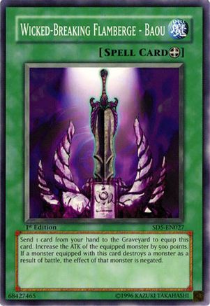 Wicked-Breaking Flamberge - Baou (SD5-EN027) - Structure Deck: Warrior's Triumph 1st Edition Structure Deck: Warrior's Triumph Yugioh Single  Squirtle Squad Card Shop.