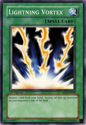 Lightning Vortex (SD5-EN030) - Structure Deck: Warrior's Triumph 1st Edition Structure Deck: Warrior's Triumph Yugioh Single  Squirtle Squad Card Shop.