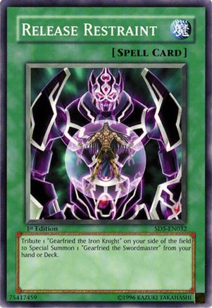Release Restraint (SD5-EN032) - Structure Deck: Warrior's Triumph 1st Edition Structure Deck: Warrior's Triumph Yugioh Single  Squirtle Squad Card Shop.
