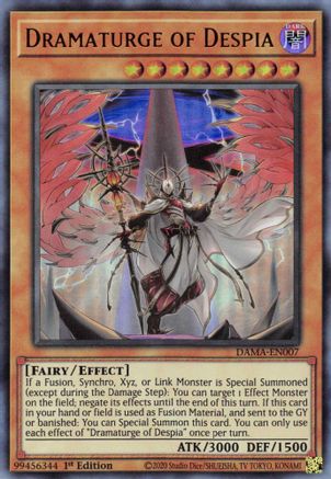 Dramaturge of Despia (DAMA-EN007) - Dawn of Majesty 1st Edition Dawn of Majesty Yugioh Single  Squirtle Squad Card Shop.