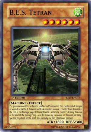 B.E.S. Tetran (EEN-EN017) - Elemental Energy 1st Edition Elemental Energy Yugioh Single  Squirtle Squad Card Shop.