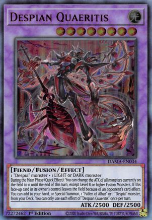 Despian Quaeritis (DAMA-EN034) - Dawn of Majesty 1st Edition Dawn of Majesty Yugioh Single  Squirtle Squad Card Shop.