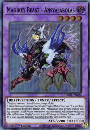 Magikey Beast - Ansyalabolas (DAMA-EN036) - Dawn of Majesty 1st Edition Dawn of Majesty Yugioh Single  Squirtle Squad Card Shop.