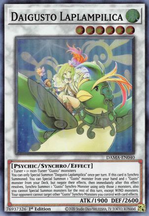 Daigusto Laplampilica (DAMA-EN040) - Dawn of Majesty 1st Edition Dawn of Majesty Yugioh Single  Squirtle Squad Card Shop.