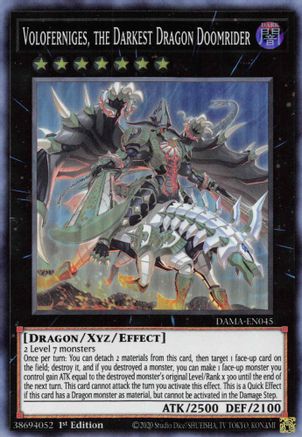 Voloferniges, the Darkest Dragon Doomrider (DAMA-EN045) - Dawn of Majesty 1st Edition Dawn of Majesty Yugioh Single  Squirtle Squad Card Shop.