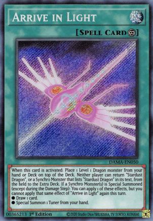 Arrive in Light (DAMA-EN050) - Dawn of Majesty 1st Edition Dawn of Majesty Yugioh Single  Squirtle Squad Card Shop.