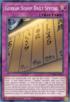 Gunkan Suship Daily Special (DAMA-EN074) - Dawn of Majesty 1st Edition Dawn of Majesty Yugioh Single  Squirtle Squad Card Shop.