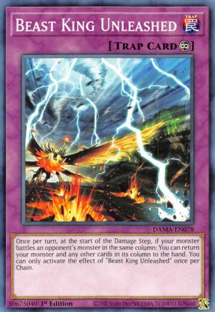 Beast King Unleashed (DAMA-EN078) - Dawn of Majesty 1st Edition Dawn of Majesty Yugioh Single  Squirtle Squad Card Shop.