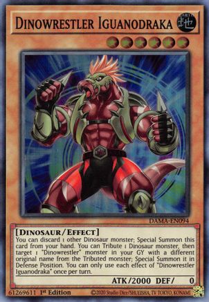 Dinowrestler Iguanodraka (DAMA-EN094) - Dawn of Majesty 1st Edition Dawn of Majesty Yugioh Single  Squirtle Squad Card Shop.