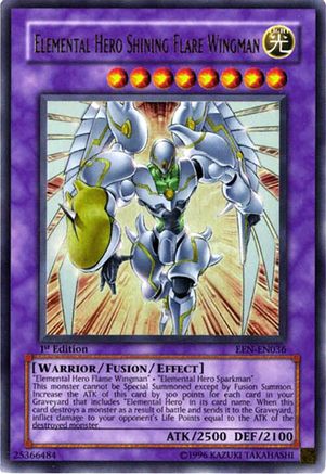 Elemental HERO Shining Flare Wingman (EEN-EN036) - Elemental Energy Unlimited Elemental Energy Yugioh Single  Squirtle Squad Card Shop.