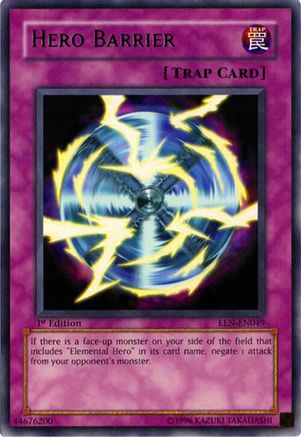 Hero Barrier (EEN-EN049) - Elemental Energy 1st Edition Elemental Energy Yugioh Single  Squirtle Squad Card Shop.