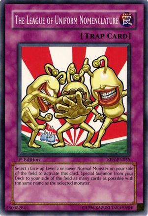 The League of Uniform Nomenclature (EEN-EN055) - Elemental Energy 1st Edition Elemental Energy Yugioh Single  Squirtle Squad Card Shop.