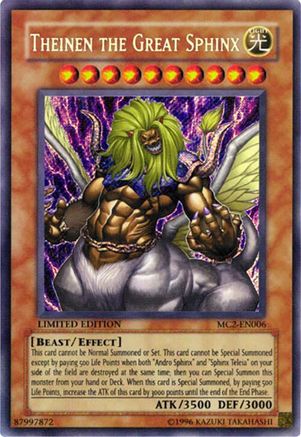 Theinen the Great Sphinx (MC2-EN006) - Master Collection Volume 2 Limited Master Collection Volume 2 Yugioh Single  Squirtle Squad Card Shop.