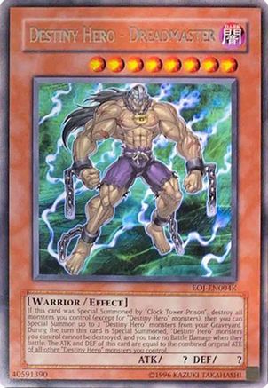 Destiny Hero - Dreadmaster (EOJ-EN004K) (EOJ-EN004K) - Redemption Replacement Unlimited Redemption Replacement Yugioh Single  Squirtle Squad Card Shop.