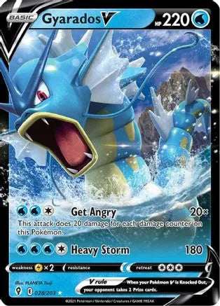 Gyarados V 028  - Holofoil SWSH07 Evolving Skies - Ultra Rare SWSH07: Evolving Skies Pokemon Single  Squirtle Squad Card Shop.