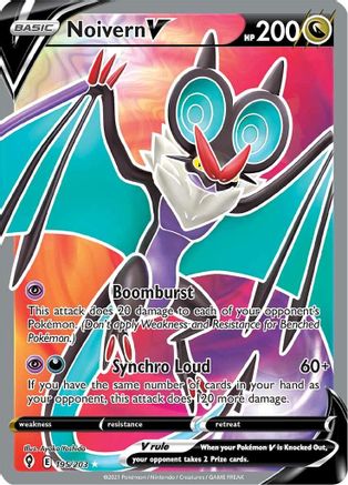 Noivern V (Full Art) 195  - Holofoil SWSH07 Evolving Skies - Ultra Rare SWSH07: Evolving Skies Pokemon Single  Squirtle Squad Card Shop.